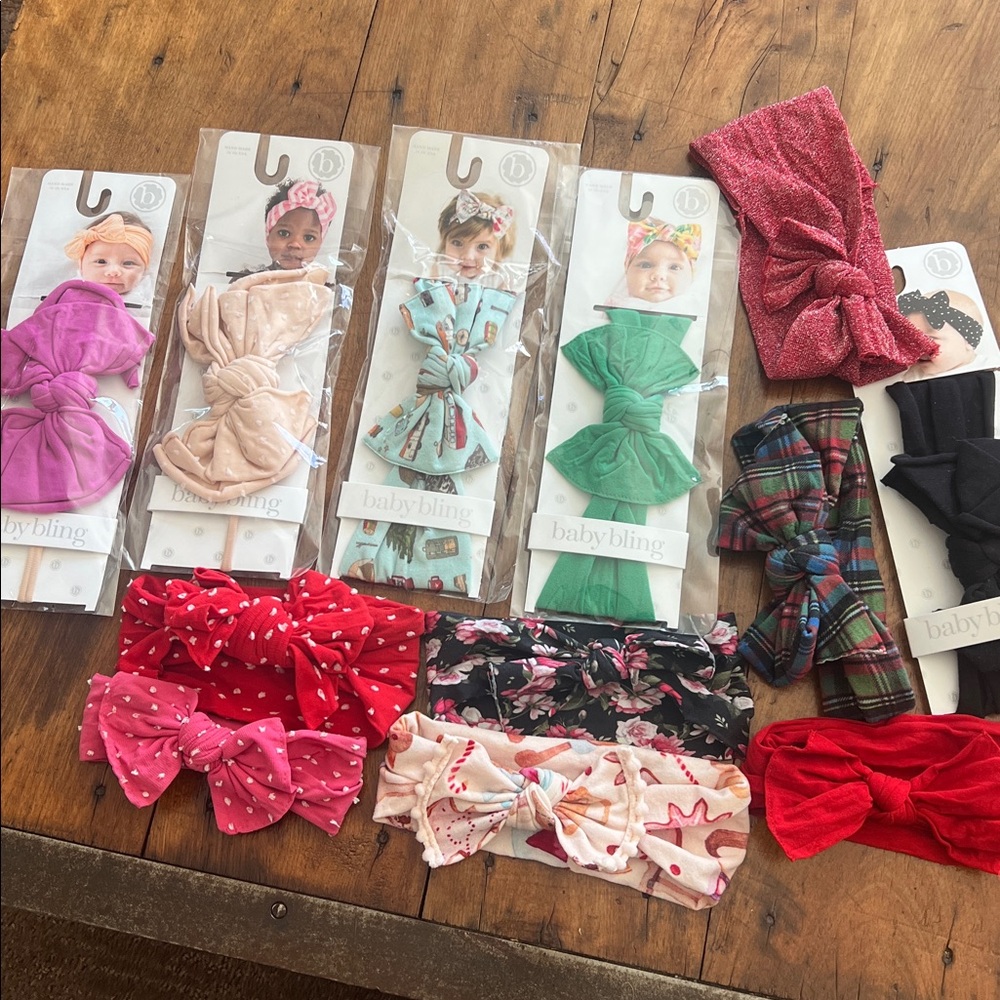 Baby Bling Bows Headbands Assorted Colors